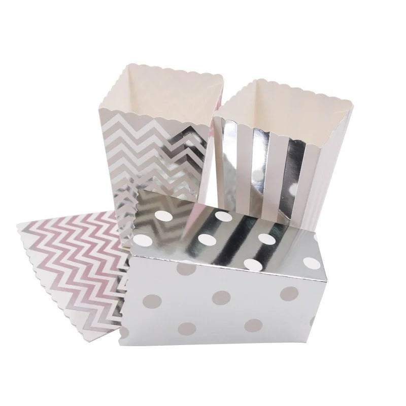 Nouveau ! Lot de 12 boîtes/gobelets à popcorn roses, décorations de fête à thème