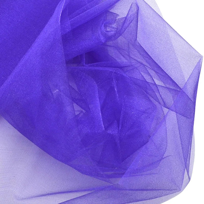 48cm * 5mètre Tissu de rouleau de tulle en organza de cristal transparent pour le drapage Cérémonie de mariage Fête Décoration de la maison Décoration du Nouvel an