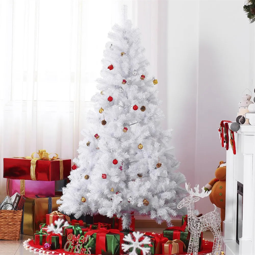 MCOM-Sapin de Noël Artificiel Décorations de Salle de Bain, Vert, 150/180 cm Inclus