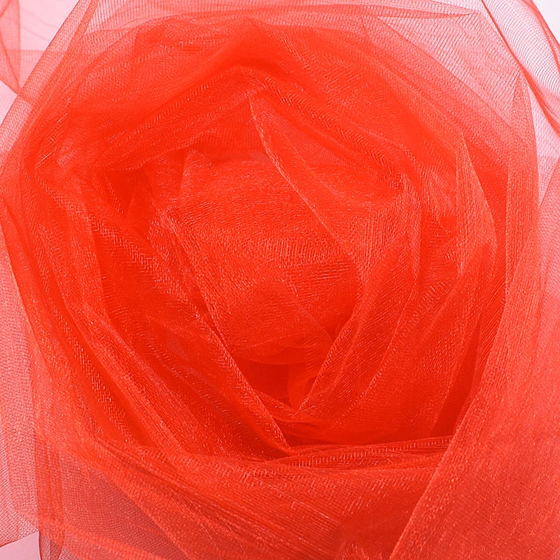 48cm * 5mètre Tissu de rouleau de tulle en organza de cristal transparent pour le drapage Cérémonie de mariage Fête Décoration de la maison Décoration du Nouvel an