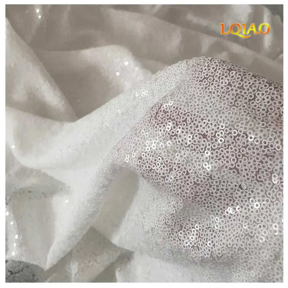 Tissu à paillettes brodées scintillantes, 1 mètre, tissu scintillant or argent pour la fabrication de tissus, couvertures de Table pour événements de fête, décor