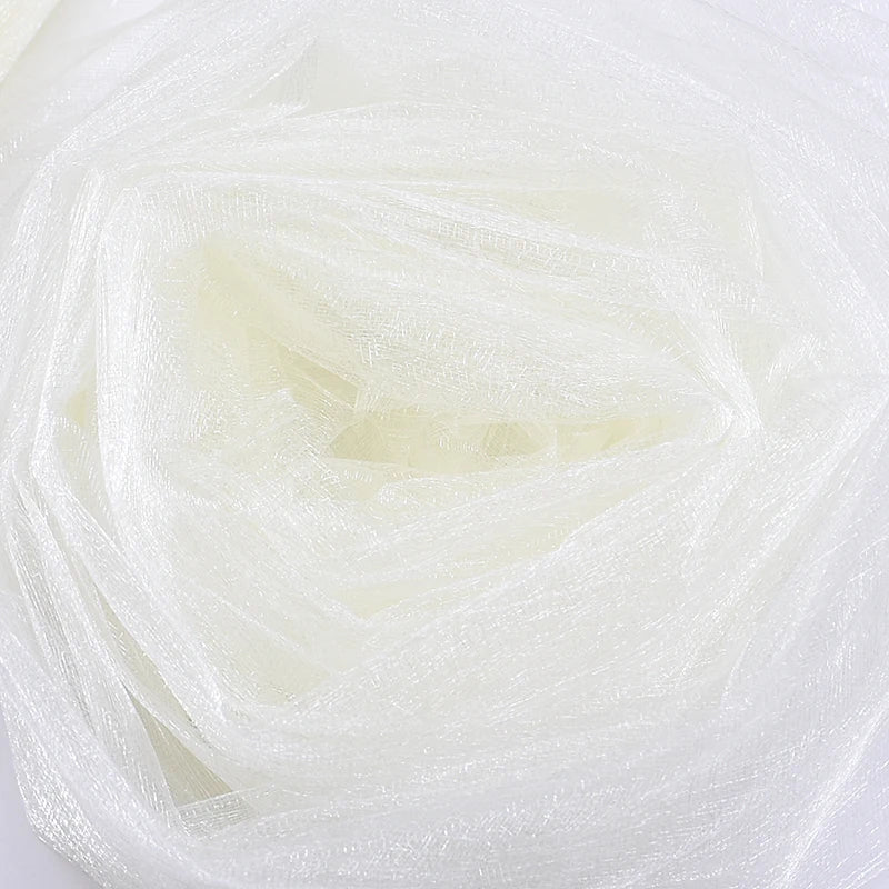 48cm * 5mètre Tissu de rouleau de tulle en organza de cristal transparent pour le drapage Cérémonie de mariage Fête Décoration de la maison Décoration du Nouvel an