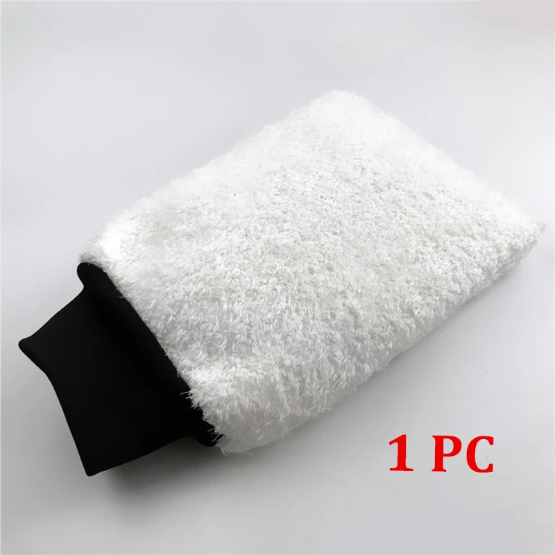 Lucullan dernier gant de lavage de voiture Ultra doux facile à sécher en microfibre Premium gant de détail automatique idéal pour deux seaux de lavage
