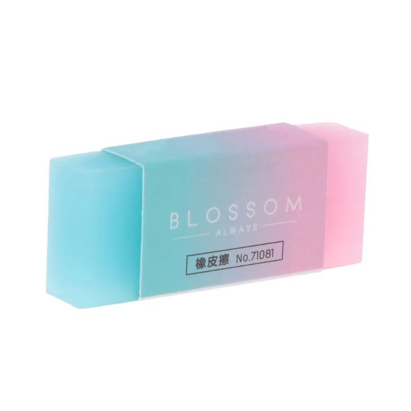 Gomme mignonne dégradé en couleur bonbon, doux, durable, flexible, pour les enfants, de l'école, modèle cube
