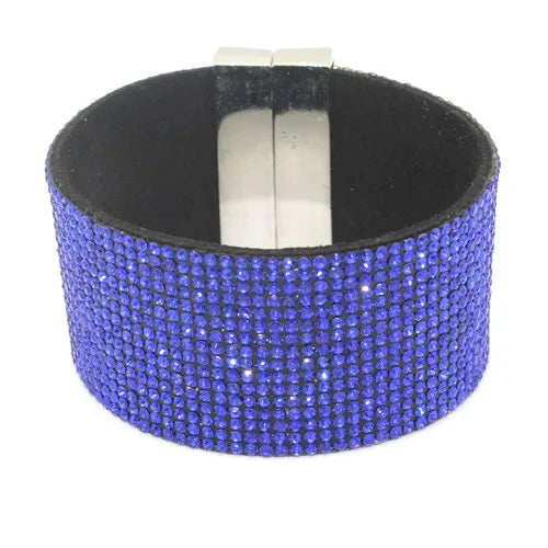 XQNI marque classique cristal femme Bracelet en cuir bracelets 19CM haute qualité strass Wrap charme femmes Bracelet bijoux