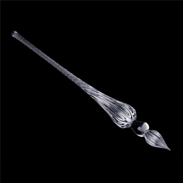 Stylo-plume en verre, 1 pièce, Vintage, trempage, Signature, remplissage d'encre, avec boîte cadeau, nouveau