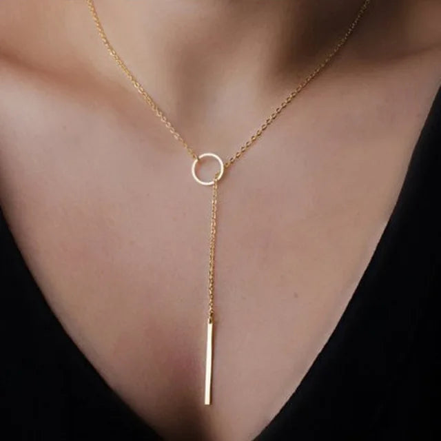 Mode minimaliste deux feuilles pendentif colliers pour femmes bijoux