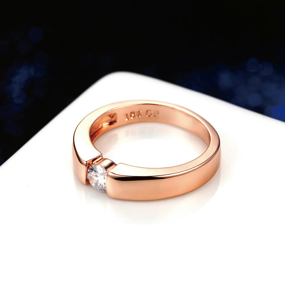 Bague de fiançailles/mariage pour femmes, Double princesse, pierre coupe juste, couleur or blanc/Rose, bijoux, offre spéciale DFR400