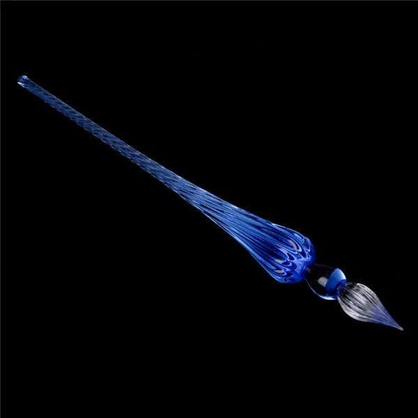 Stylo-plume en verre, 1 pièce, Vintage, trempage, Signature, remplissage d'encre, avec boîte cadeau, nouveau