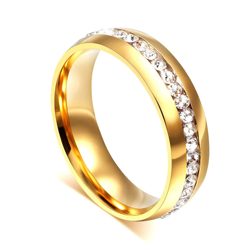 Vnox – bague de mariage couleur or pour femmes et hommes, bijoux en acier inoxydable