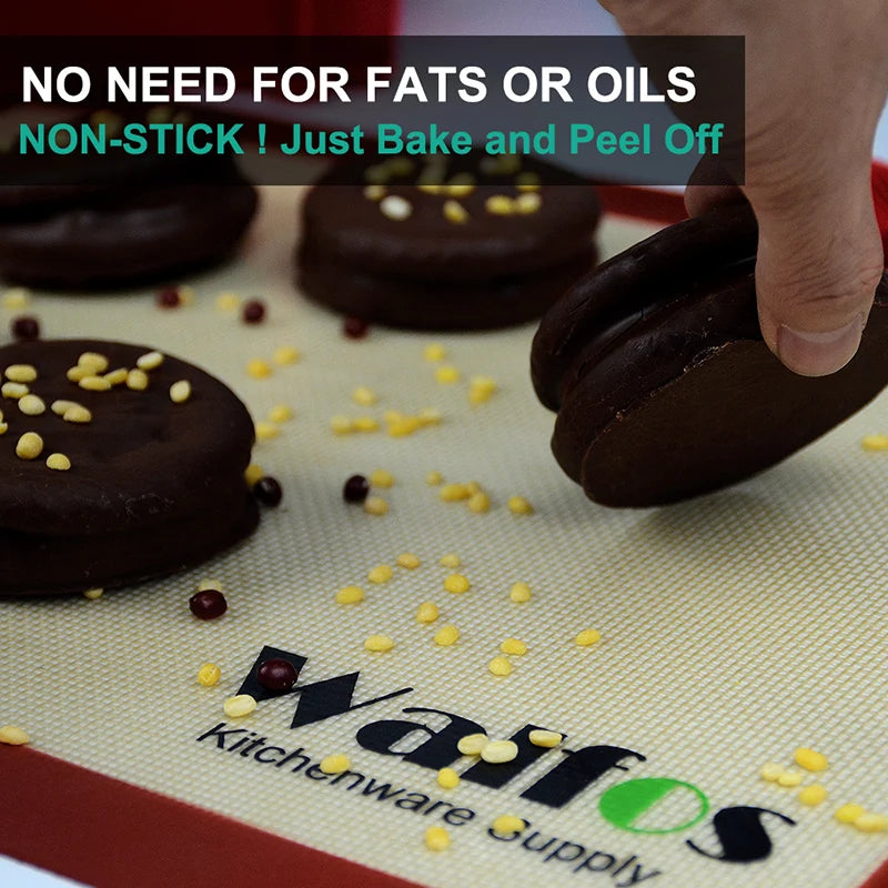 WALFOS – tapis de cuisson en Silicone antiadhésif, plaque de cuisson, outils de pâtisserie, tapis de pâte à rouler, grande taille pour gâteau, biscuit, Macaron
