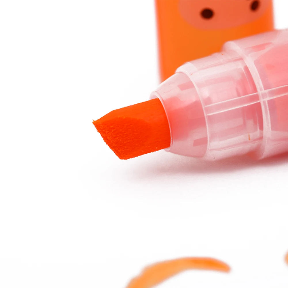 Mini stylo surligneur Fluorescent lapin 6 pièces/ensemble, marqueurs à craie Kawaii, matériel de papeterie, fournitures scolaires