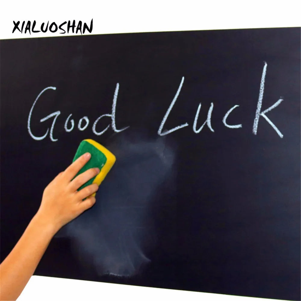 Autocollant de tableau noir en vinyle amovible, 45x100cm, tableau effaçable, apprentissage scolaire, bureau, Graffiti, avis, autocollant mural auto-adhésif