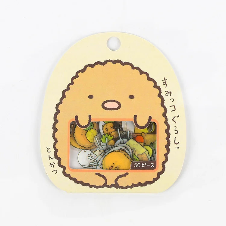 Autocollants Kawaii de dessin animé mignon en PVC, joli chat, ours, pour décoration de journal intime, DIY bricolage, 50 pièces/sac, livraison gratuite