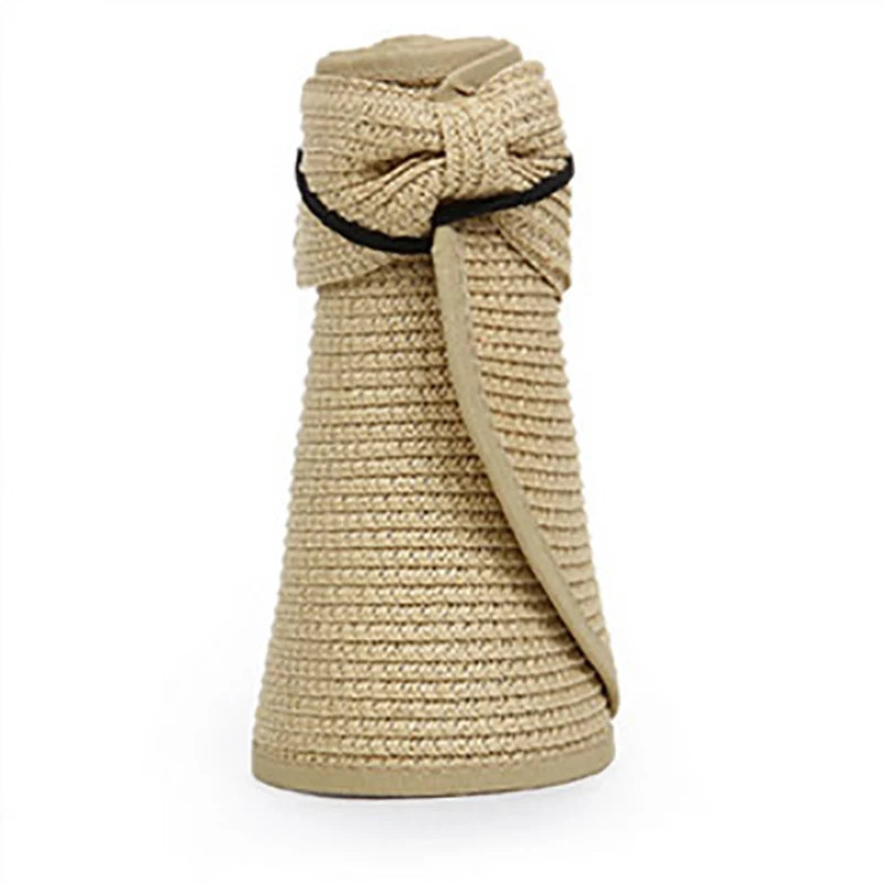 LaMaxPa nouvelles femmes été visières chapeau pliable chapeau de soleil large bord plage chapeaux chapeau de paille chapeau femme plage Protection UV casquette