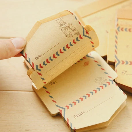Mini rétro Vintage enveloppes en papier Kraft dessin animé mignon Kawaii papier coréen papeterie cadeau