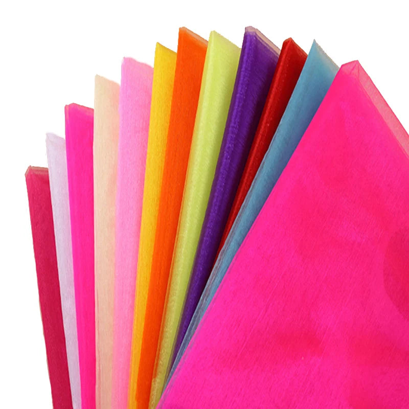48cm * 5mètre Tissu de rouleau de tulle en organza de cristal transparent pour le drapage Cérémonie de mariage Fête Décoration de la maison Décoration du Nouvel an