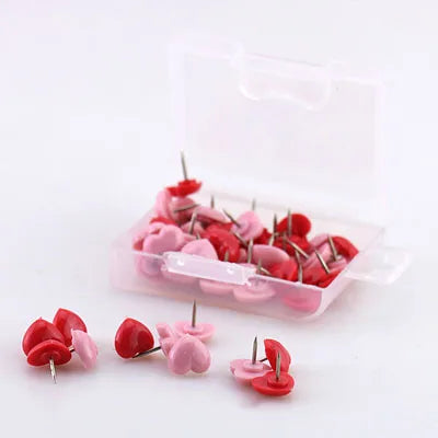 TUTU-Punaises colorées en forme de cœur, 50 pièces, panneau en liège de qualité plastique, fournitures scolaires et de bureau, H0001