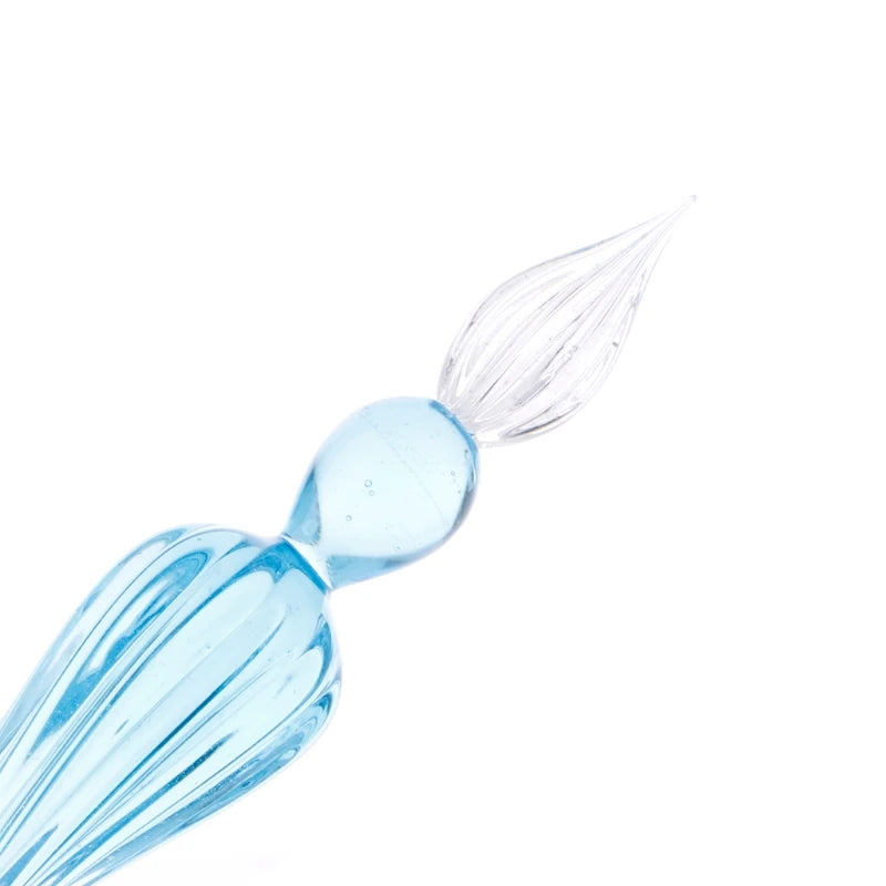 Stylo-plume en verre, 1 pièce, Vintage, trempage, Signature, remplissage d'encre, avec boîte cadeau, nouveau