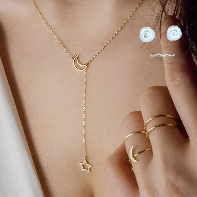 Mode minimaliste deux feuilles pendentif colliers pour femmes bijoux