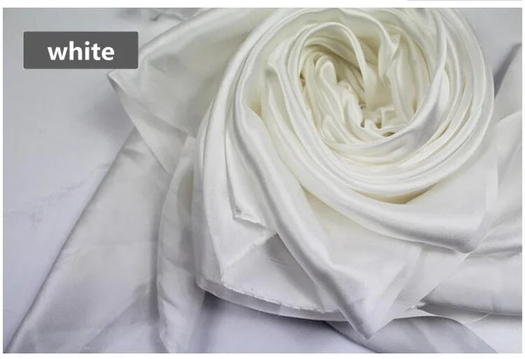 Tissu en soie 100% soie de mûrier, couleur unie, multicolore, largeur 114cm, soie teinte unie