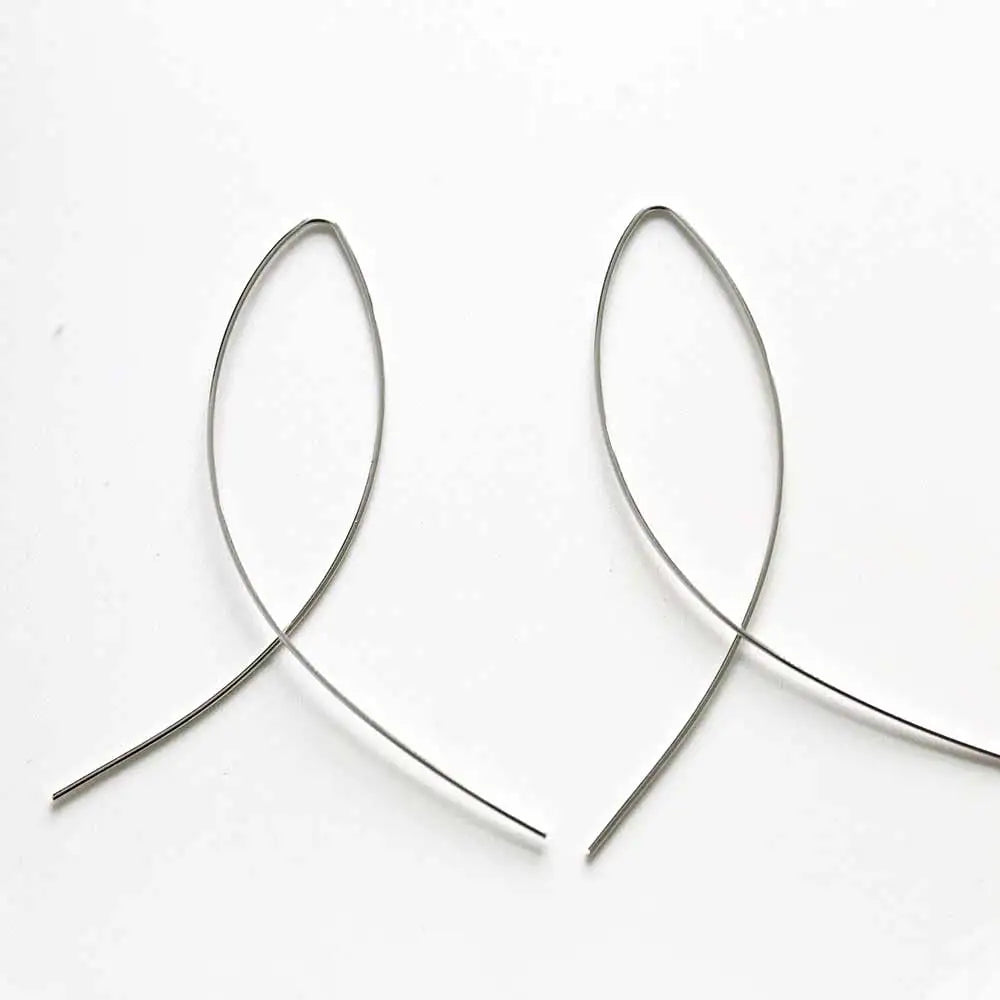 KISSWIFE 2018 nouvelle mode Punk couleur or Simple Long fil de pêche pour les femmes Fine longue oreille boucles d'oreilles bijoux
