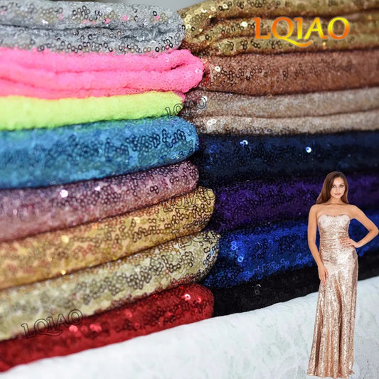 Tissu à paillettes brodées scintillantes, 1 mètre, tissu scintillant or argent pour la fabrication de tissus, couvertures de Table pour événements de fête, décor