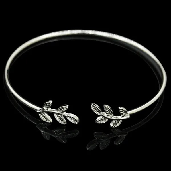 Manchette ouverte Punk Bracelets & Bracelet bijoux de mode pour femmes hommes pulseras mujer battement de coeur feuille flèche Triangle coeur Bracelet chaud