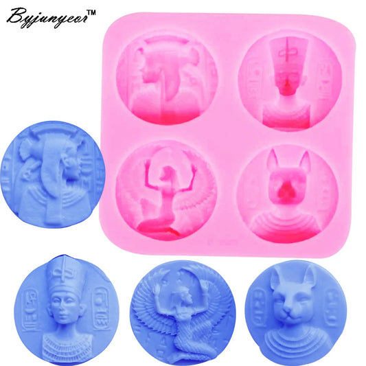 M660 mythologie égyptienne résine époxy UV décoration Silicone Fondant sucre artisanat moule bricolage gâteau bonbons chocolat décoration