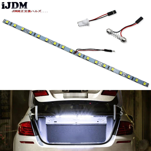 Lumière iJDM18-SMD-5050 de bande de T10 W5W LED pour la zone de cargaison de coffre de voiture ou l'éclairage intérieur, blanc bleu glacier/bleu de SG 6000K, 12V