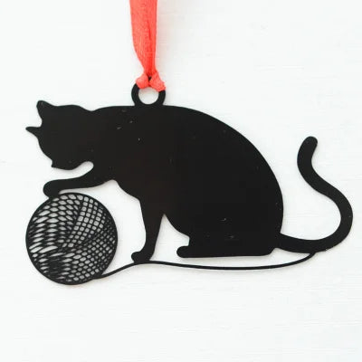 Marque-page en métal Kawaii, joli support de livre chat noir pour livre en papier, cadeau créatif, papeterie coréenne, fournitures scolaires et de bureau