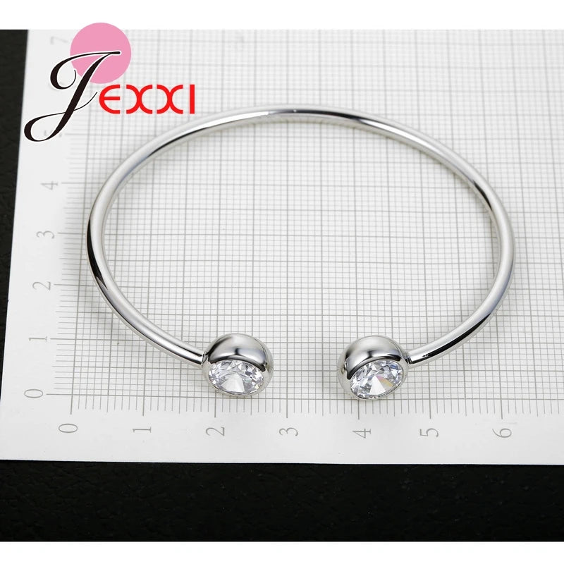 Bracelet en argent regardé 925 véritable pour femme, bijoux fins, bracelets de charme, accessoires de mode