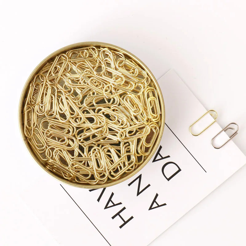 TUTU fournitures de bureau efficaces le mini pince de couleur argent signet accessoires de bureau en métal pinces à papier pince Patchwork H0082