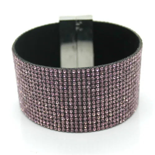 XQNI marque classique cristal femme Bracelet en cuir bracelets 19CM haute qualité strass Wrap charme femmes Bracelet bijoux