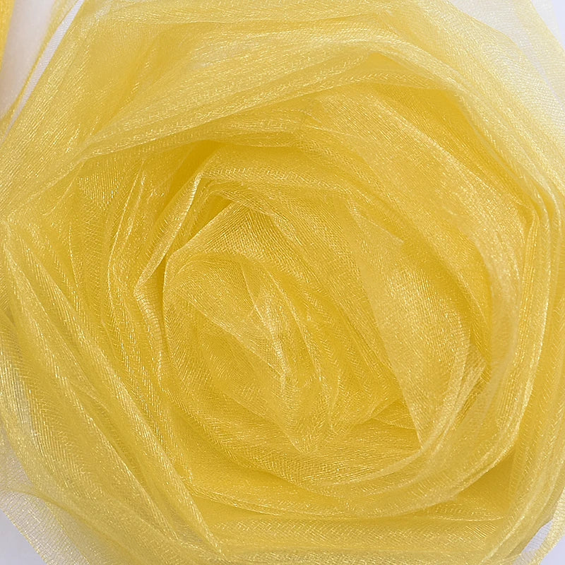 48cm * 5mètre Tissu de rouleau de tulle en organza de cristal transparent pour le drapage Cérémonie de mariage Fête Décoration de la maison Décoration du Nouvel an