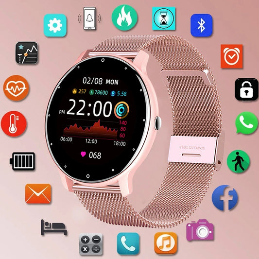 LIGE-Montre de sport connectée pour les femmes, écran tactile, étanche conforme à la norme IP67, Bluetooth, pour les téléphones Android et iOS, 2025