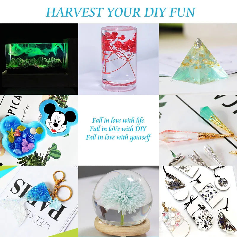 Moule en silicone UV pour décoration de bijoux à bricoler soi-même, résine Xy AB, adhésif, haute transparence, jaunissement, artisanat, cadeau, accessoires, élection, 1:1