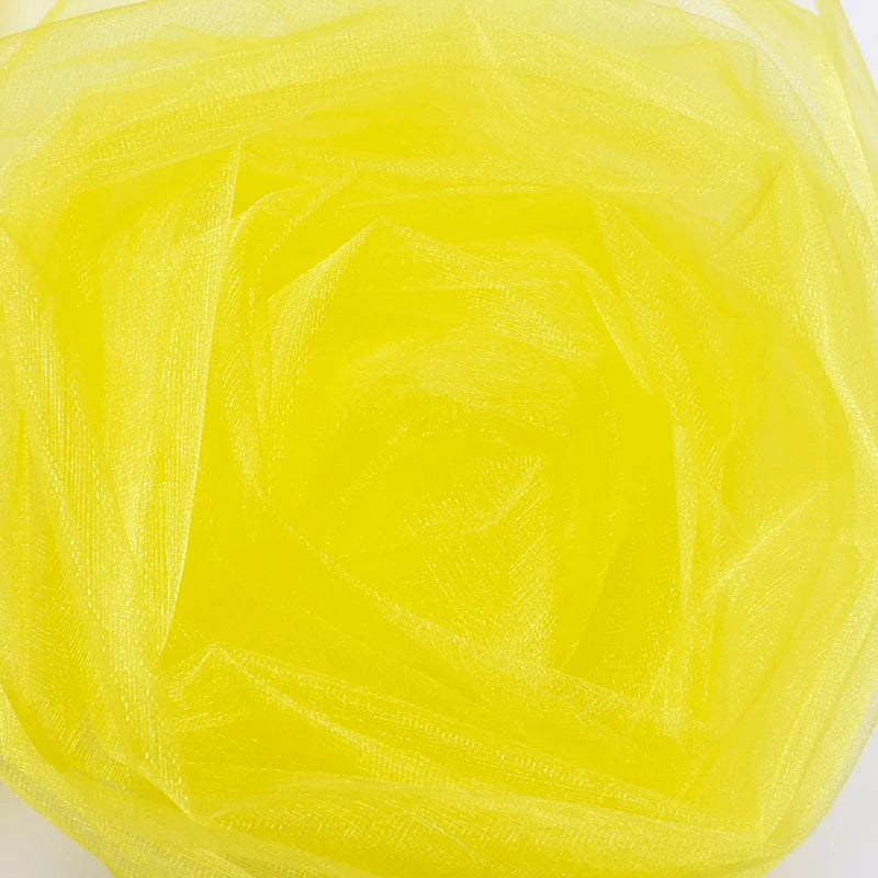 48cm * 5mètre Tissu de rouleau de tulle en organza de cristal transparent pour le drapage Cérémonie de mariage Fête Décoration de la maison Décoration du Nouvel an