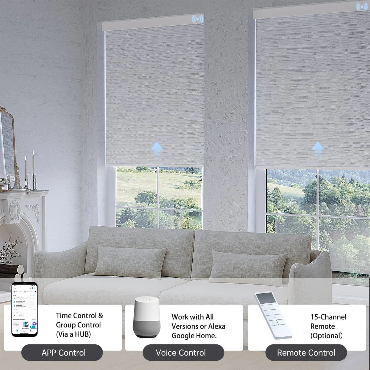 Stores enrouleurs motorisés à télécommande électrique pour salon, stores enrouleurs en corde