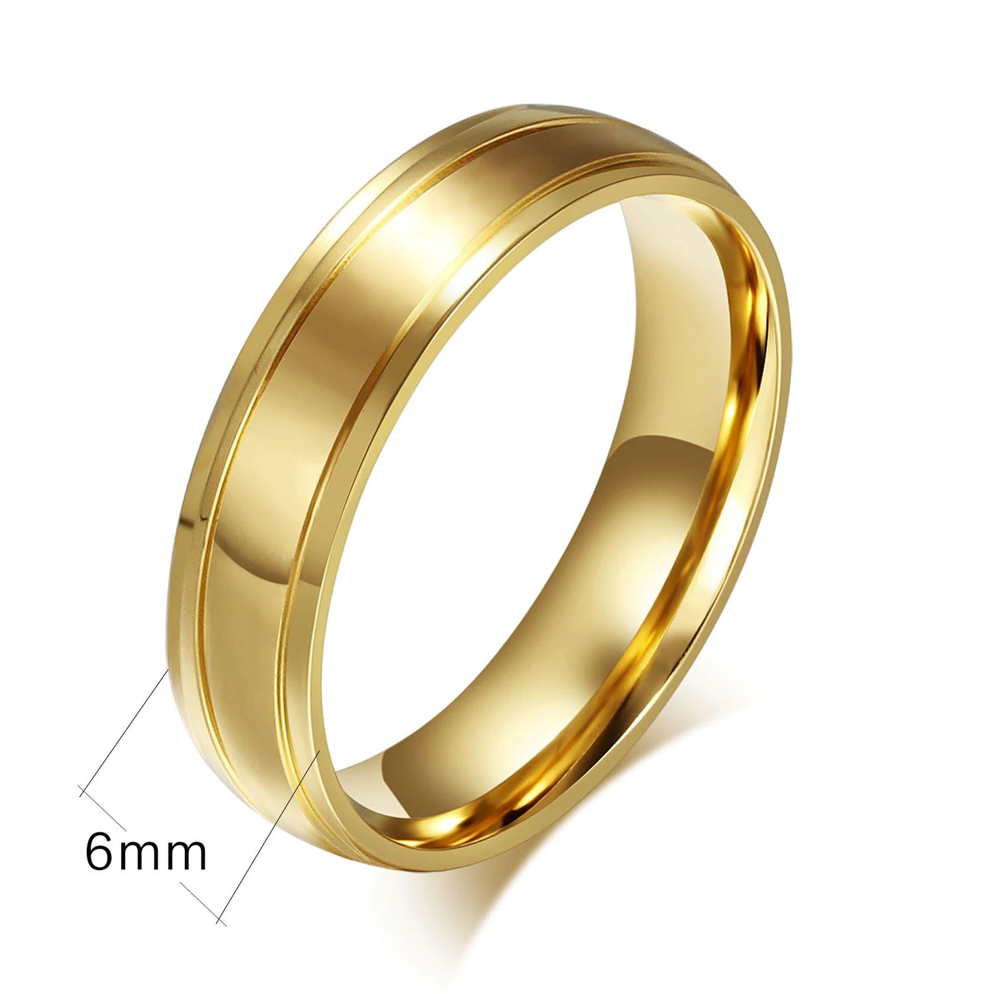 Vnox – bague de mariage couleur or pour femmes et hommes, bijoux en acier inoxydable