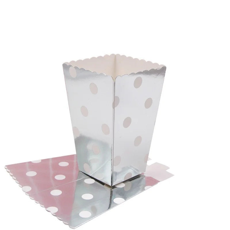 Nouveau ! Lot de 12 boîtes/gobelets à popcorn roses, décorations de fête à thème