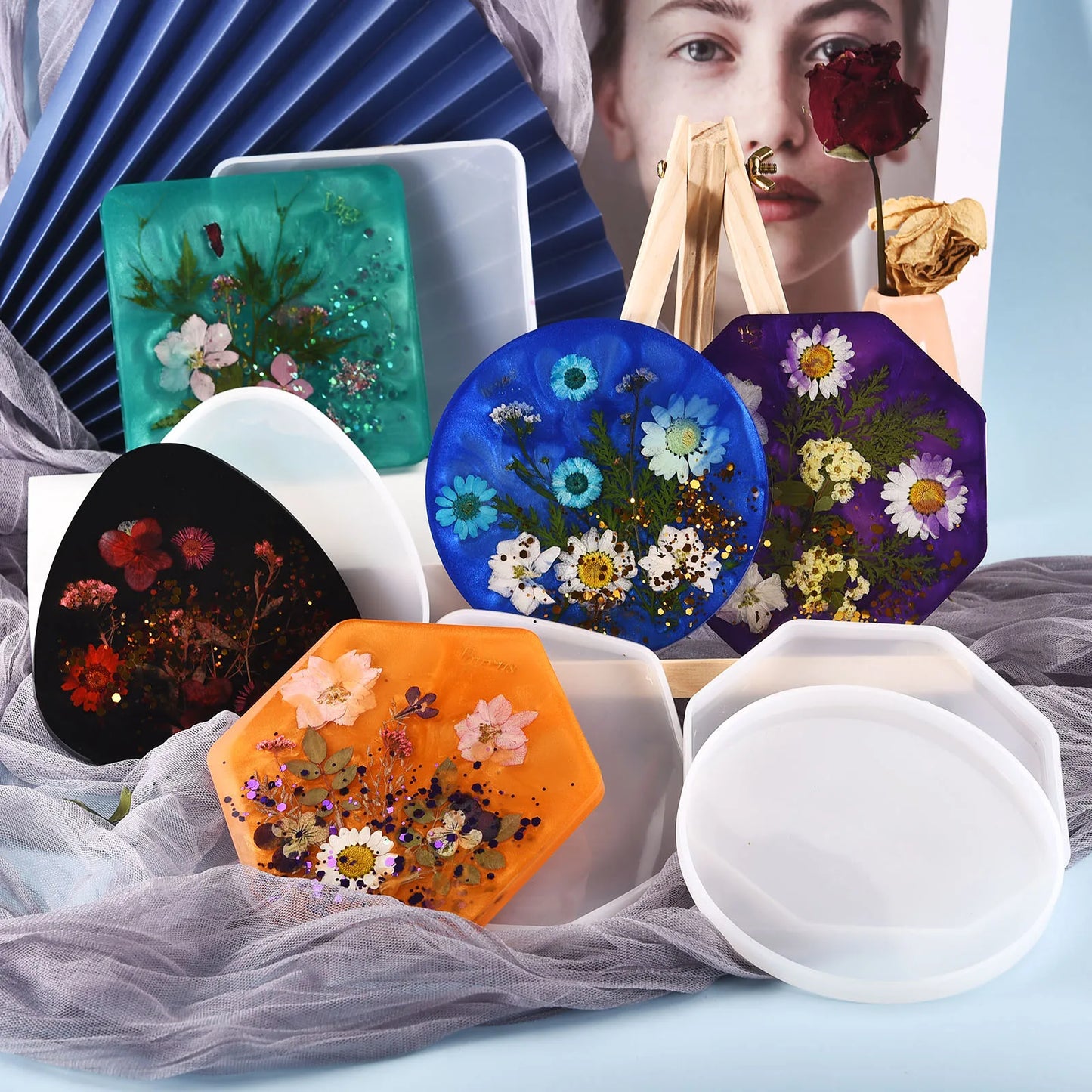 Moule en résine Cube cuboïde, cristal époxy, Silicone, bricolage de bijoux, pendentif, plateau de rangement, moule carré rectangulaire, accessoires de moulage