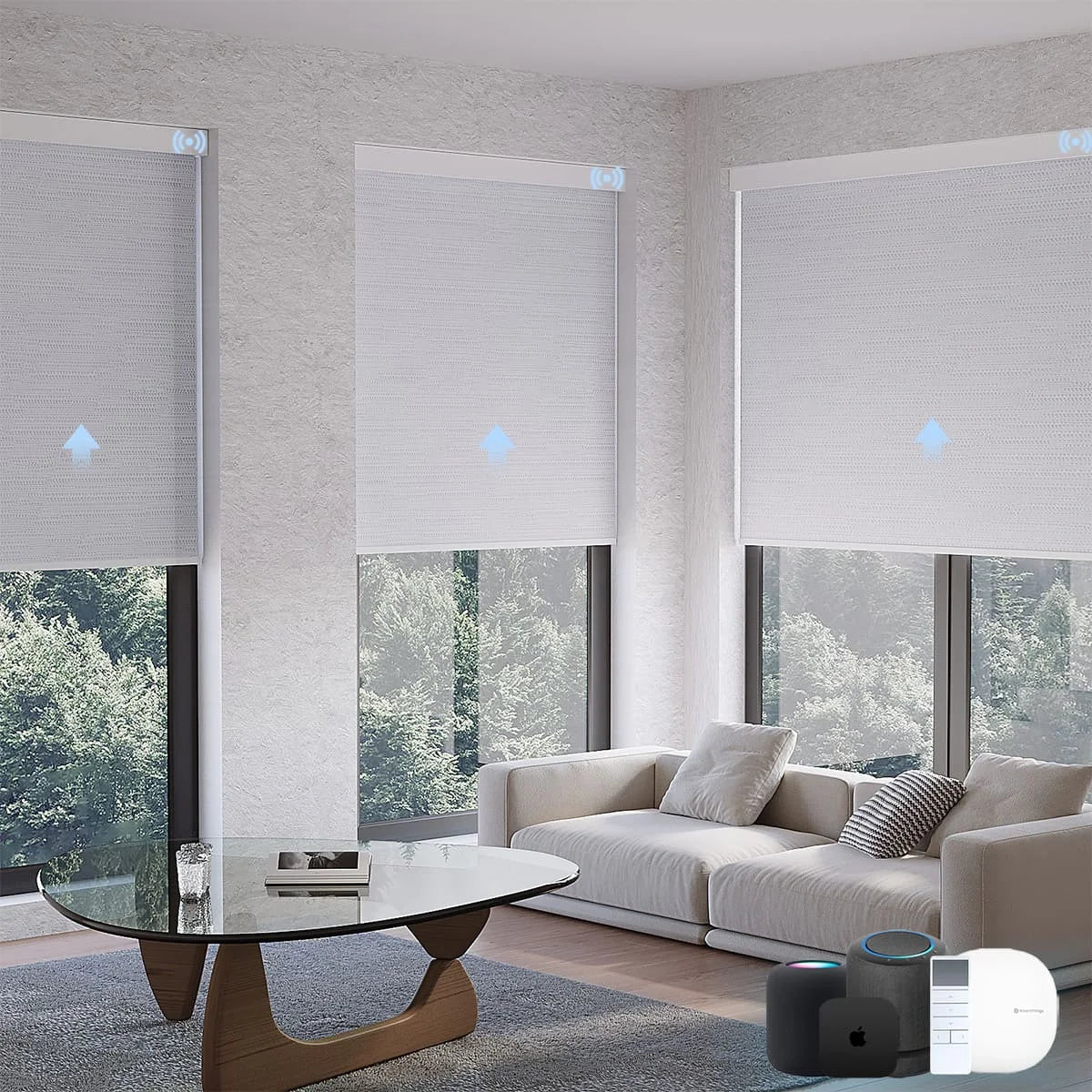 Stores enrouleurs motorisés à télécommande électrique pour salon, stores enrouleurs en corde