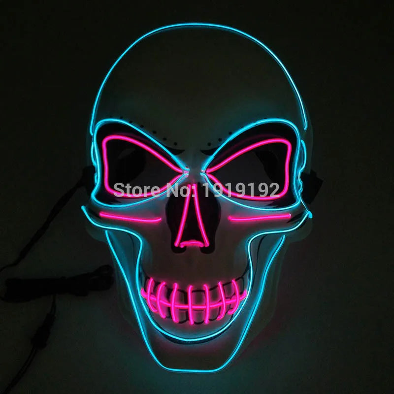Halloween fête Costume décoration LED lumineuse masque Halloween masque LED masque éclairé