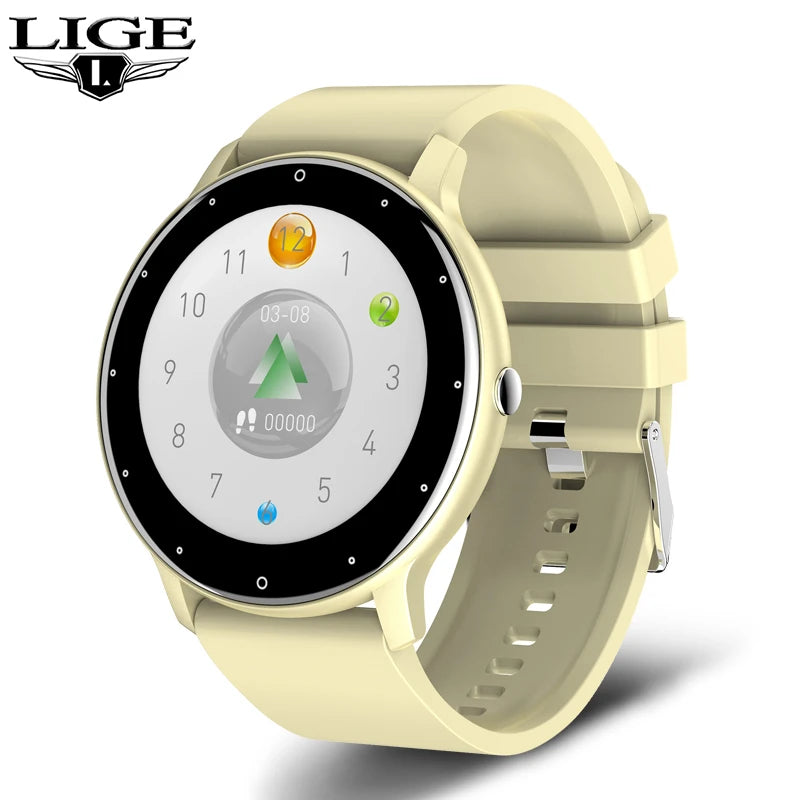 LIGE-Montre de sport connectée pour les femmes, écran tactile, étanche conforme à la norme IP67, Bluetooth, pour les téléphones Android et iOS, 2025