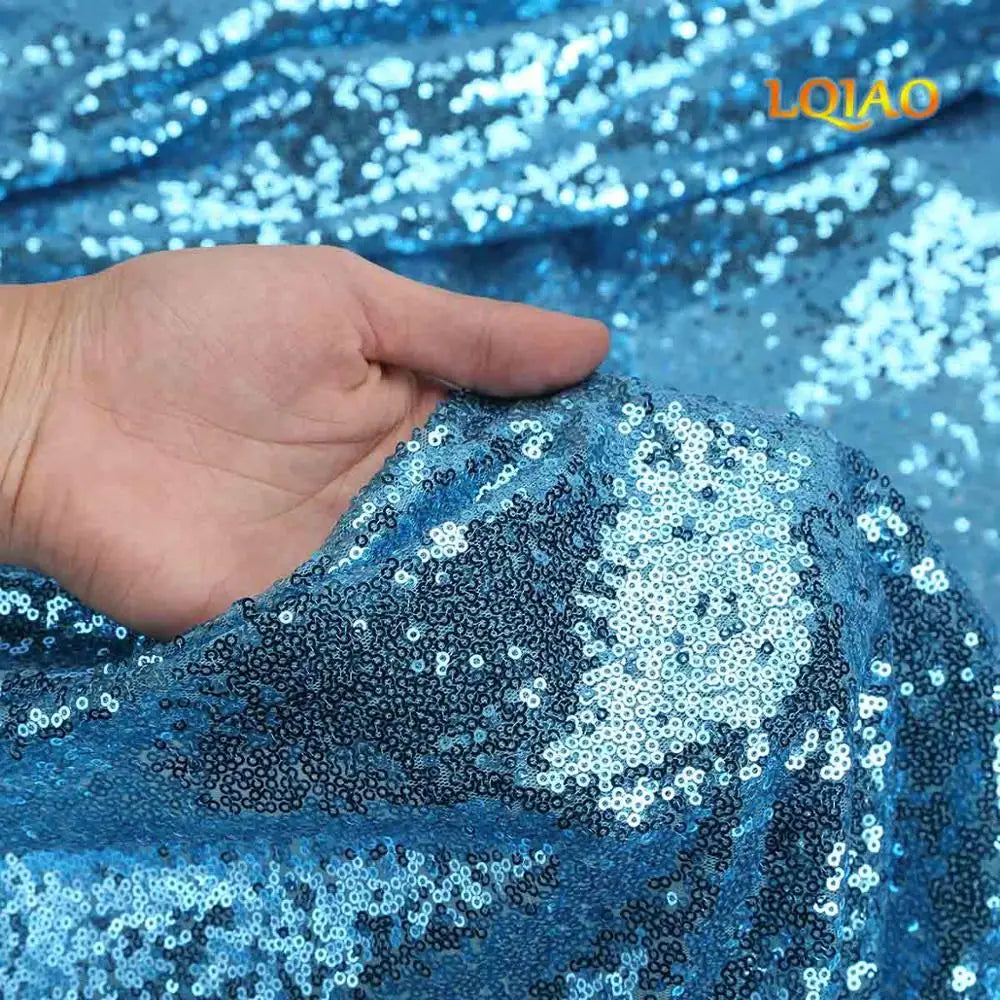 Tissu à paillettes brodées scintillantes, 1 mètre, tissu scintillant or argent pour la fabrication de tissus, couvertures de Table pour événements de fête, décor