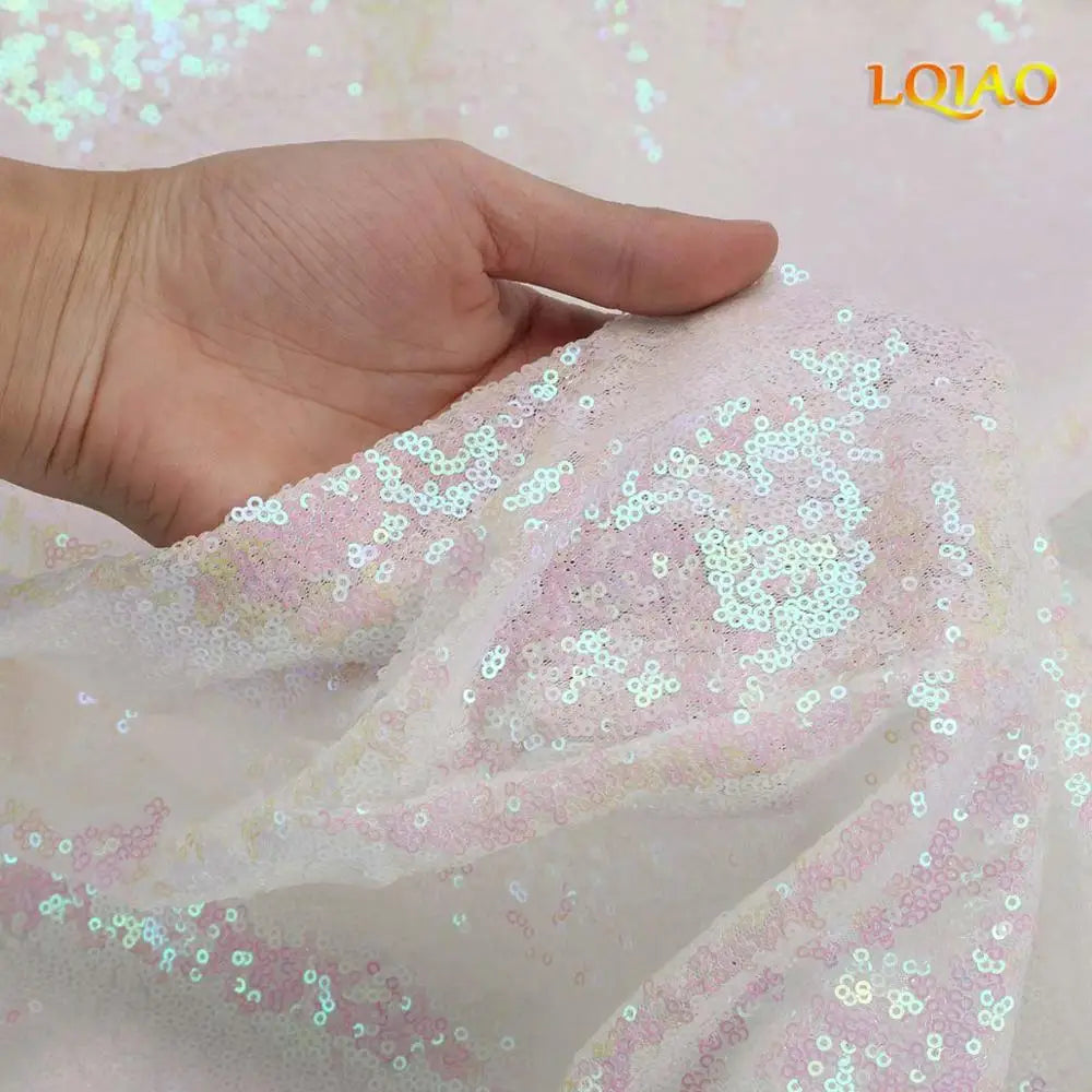 Tissu à paillettes brodées scintillantes, 1 mètre, tissu scintillant or argent pour la fabrication de tissus, couvertures de Table pour événements de fête, décor