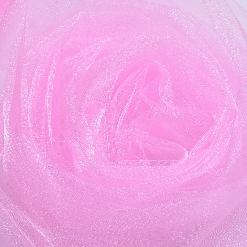 48cm * 5mètre Tissu de rouleau de tulle en organza de cristal transparent pour le drapage Cérémonie de mariage Fête Décoration de la maison Décoration du Nouvel an