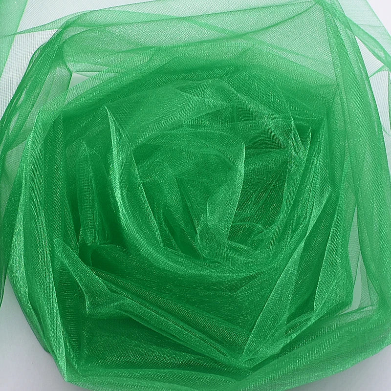 48cm * 5mètre Tissu de rouleau de tulle en organza de cristal transparent pour le drapage Cérémonie de mariage Fête Décoration de la maison Décoration du Nouvel an