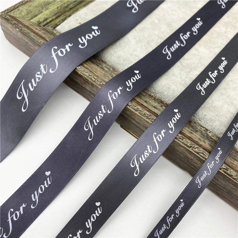 5yards 10/20/25/38mm ruban en Polyester imprimé juste pour vous ruban pour emballage cadeau romantique